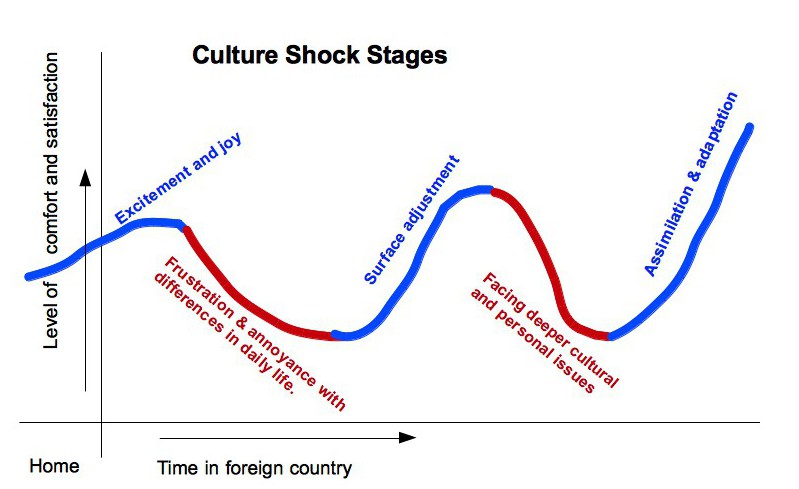 Culture shock stages: dealing with a culture shock on your own.