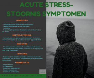 Omgaan met acute stressstoornis symptomen